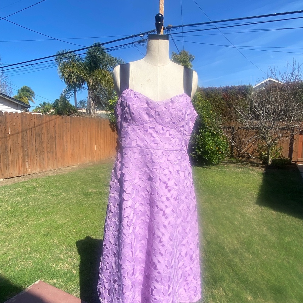 J. Crew Strapless Lilac Midi Dress